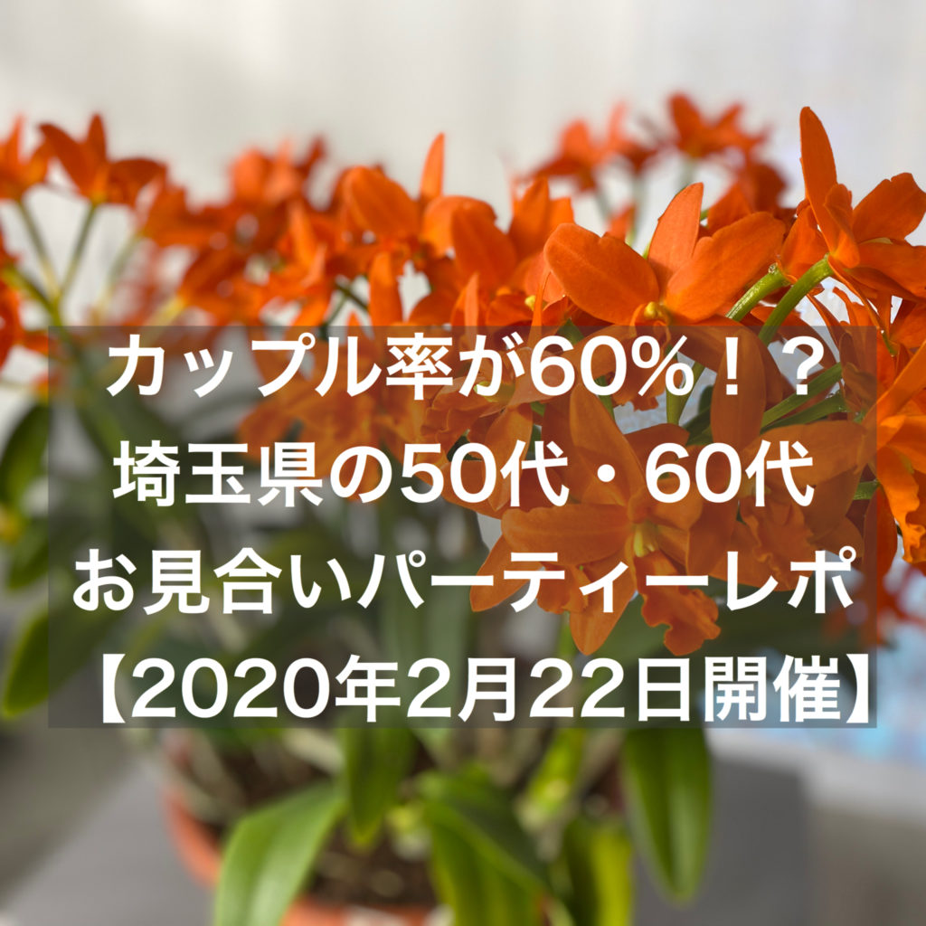 埼玉県の50代60代のお見合いパーティレポ 年2月22日 結婚相談所ブライダルゼルム 東京 銀座